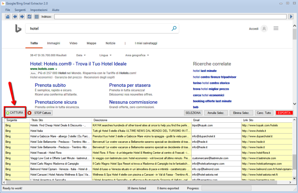 google bing email extractor extract